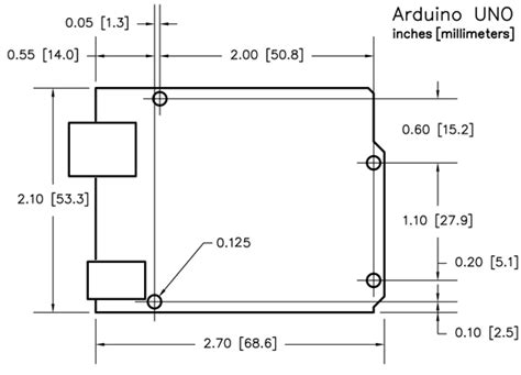 arduino uno mounting hole dimensions